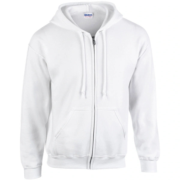  Gd058 White Zipped Hoodie